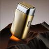 2-in-1 Electric Foil Shaver for Men, Waterproof Beard & Hair Trimmer with Type-C Fast Charging, 90min Runtime Gold Finish Adjustable Precision Styling for Home Travel & Gym view 4