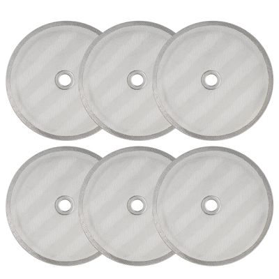 6 Pack French Press Replacement Filter Screens - 4 Inch Stainless Steel Mesh with Metal Center Ring for 34 Oz, 1000ml, 8 Cup French Press Coffee and Tea Makers