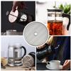 6 Pack French Press Replacement Filter Screens - 4 Inch Stainless Steel Mesh with Metal Center Ring for 34 Oz, 1000ml, 8 Cup French Press Coffee and Tea Makers view 2