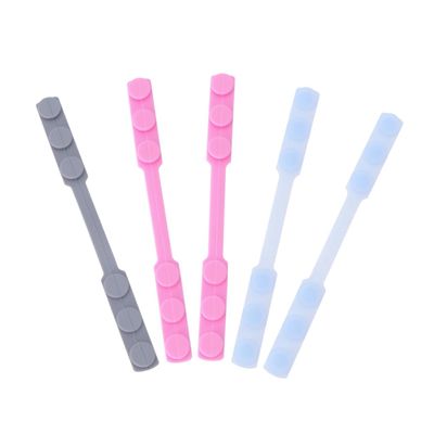 FOMIYES 5Pcs Silicone Mask Ear Strap Extender, Adjustable Anti-Tight Ear Protector Saver Hooks for Pain Relief, Reusable Non-Slip Facemask Extension Buckle for Adults & Kids, Random Colours