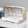 JWQFBC Drainer, Bottle Storage Box in The Nursery for Cups, Cutlery, Countertop Organizer, Containers, White Medium view 2