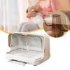 JWQFBC Drainer, Bottle Storage Box in The Nursery for Cups, Cutlery, Countertop Organizer, Containers, White Medium view 3