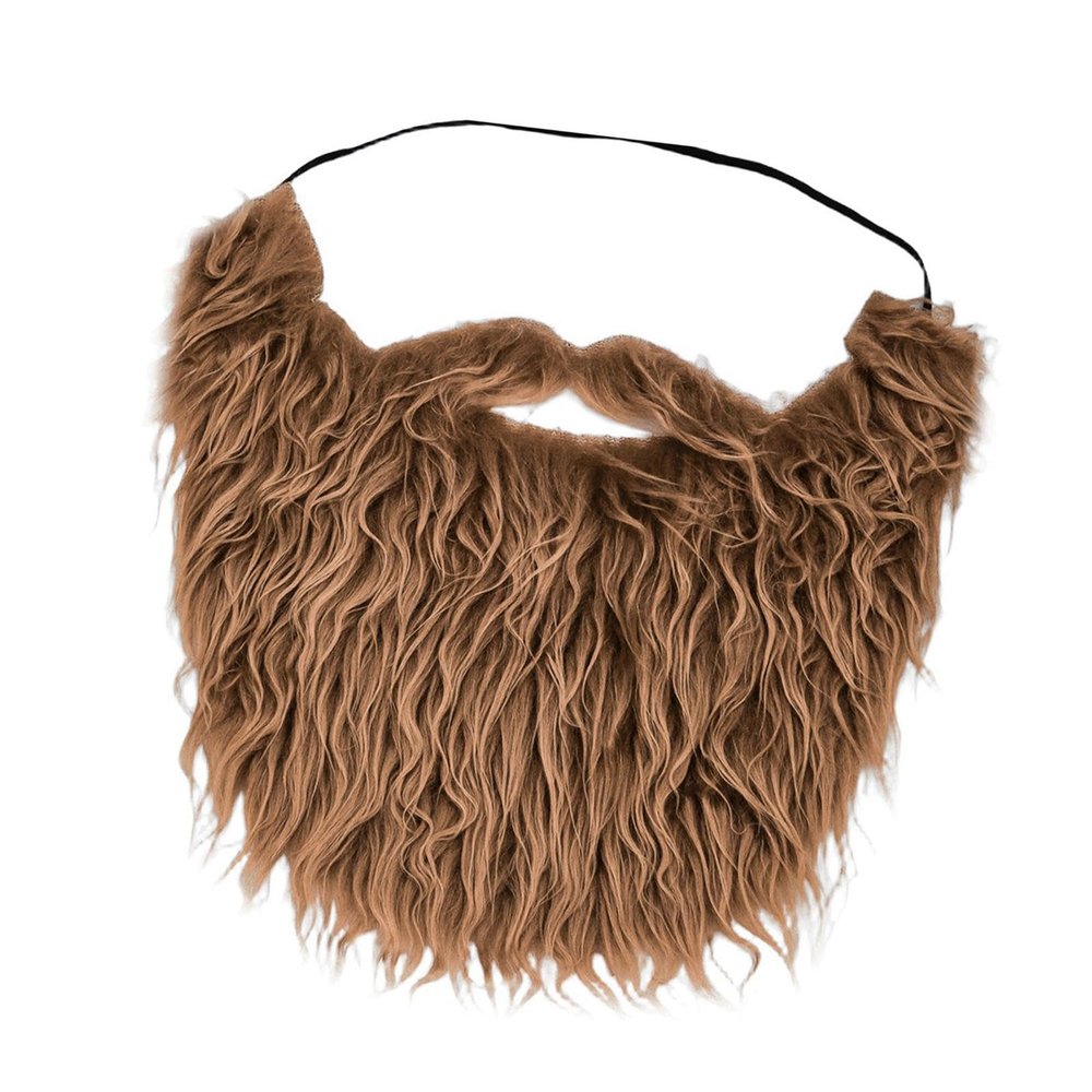 Harilla Halloween Beard Fake Mustache for Men Male Adults and Teens Disguise Game Party, Yellow