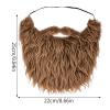 Harilla Halloween Beard Fake Mustache for Men Male Adults and Teens Disguise Game Party, Yellow view 3