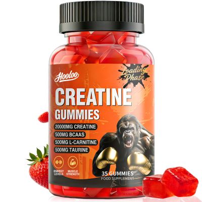 Creatine Gummies 20000mg Loading Phase (7 Days Supply) Creatine Monohydrate for Men & Women, Vegan & Sugar-Free, Easy Pre/Post Workout Gym Support for Performance and Muscle Power, 35 Count