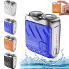 Beard Shaver for Men, Beard Shaver Mini and Portable Suitcase Design, Portable Razor Traveller Mini Shaving, 2025 New Double-Ring Magnetic Cutter, Ipx7 Waterproof(Blue)
