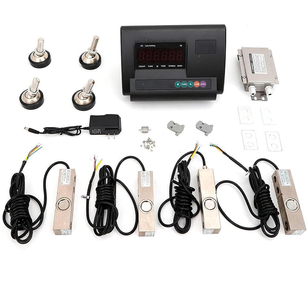 XUXIAO Livestock Scale Kit, Steel Beam Compression Load Cell Scale Floor Scale Kit, with 4-Wire Junction Box, for Animal Cattle Goat Pigs Horse Sheep 5000KG