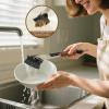Soap Dispenser Brush, Kitchen Scrubber Tool, Ergonomic Dish Wand, Refillable Handle Durabled Bristles for Cleaning Tableware, Sink, Pan, Stove, Oven, 11.61x1.97x3.15 Inches view 4