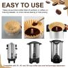 Feifeiya 100 Pcs Pre-Punched Holes Coffee Filters for 100 Cup Coffee Urn Brewing Basket & Hot Beverage Dispenser 9.8 x 4.3 Inch Disposable Natural Wood Pulp Paper Filters with Tall-Sided Design view 3