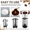 Feifeiya 100 Pcs Pre-Punched Holes Coffee Filters for 100 Cup Coffee Urn Brewing Basket & Hot Beverage Dispenser 9.8 x 4.3 Inch Disposable Natural Wood Pulp Paper Filters with Tall-Sided Design view 2