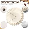 Feifeiya 100 Pcs Pre-Punched Holes Coffee Filters for 100 Cup Coffee Urn Brewing Basket & Hot Beverage Dispenser 9.8 x 4.3 Inch Disposable Natural Wood Pulp Paper Filters with Tall-Sided Design view 3