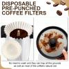 Feifeiya 100 Pcs Pre-Punched Holes Coffee Filters for 100 Cup Coffee Urn Brewing Basket & Hot Beverage Dispenser 9.8 x 4.3 Inch Disposable Natural Wood Pulp Paper Filters with Tall-Sided Design view 4