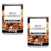 Beef Casserole, Rich & Meaty, 392g, Pack Of 2, Rich beef casserole featuring tender chunks of meat and vegetables in a thick, flavourful gravy, perfectly portioned at 392g per tin view 1