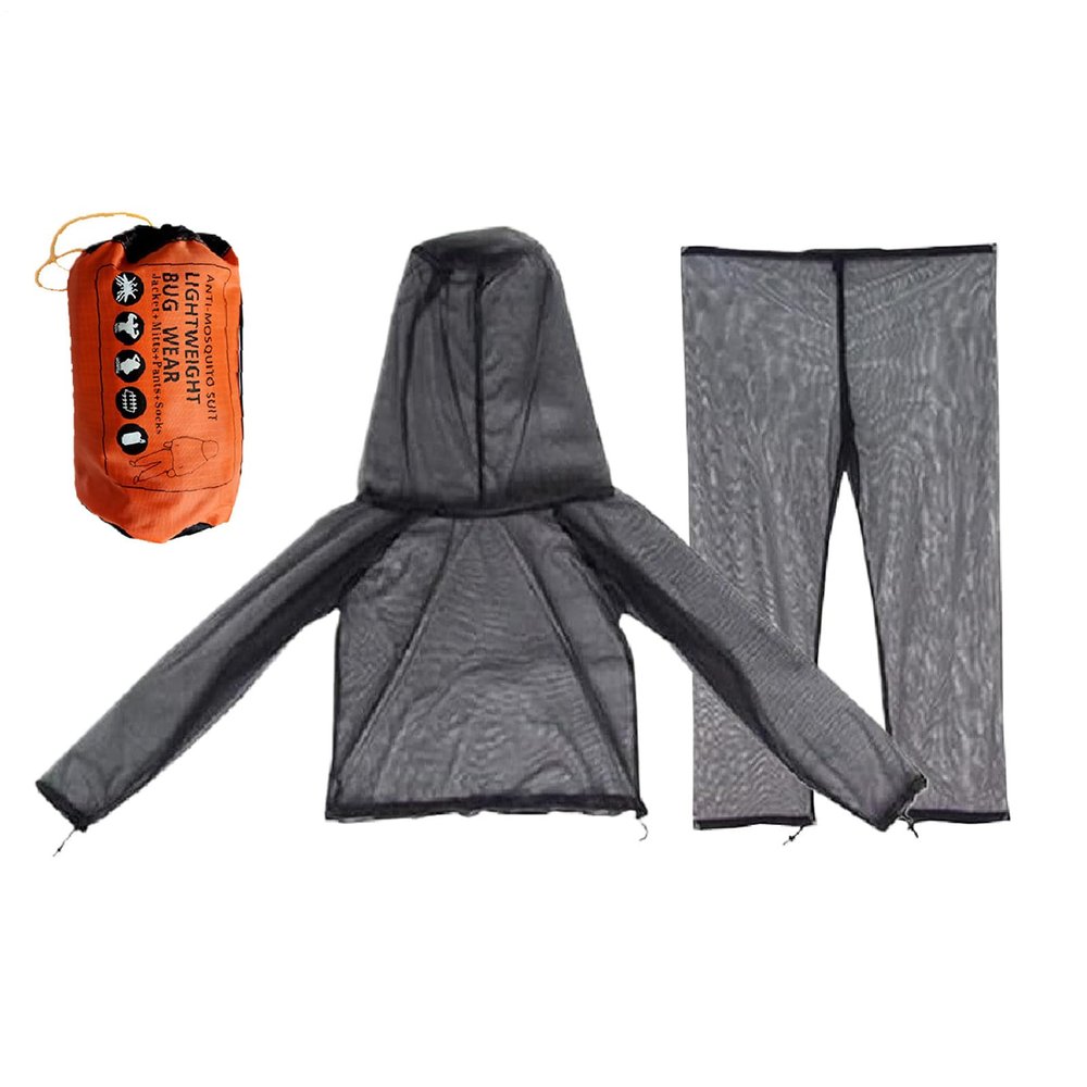 Fly Net Clothing,Mesh Suit Full Body Fly Proof | Breathable Mesh Clothing Soft Lightweight Pants for Camping Hiking Backpacking Outdoor Adventures