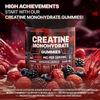 High-Potency Creatine Monohydrate Gummies 8000mg - L-Carnitine + Taurine for Training Support - Mixed Berry Vegan Pre-Workout - Sustained Energy & Muscle Recovery - Sugar Free, 120 Count view 2
