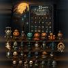 HshDUti 31 Nights of Fright - Halloween Countdown Box with Figurines, 2025 Halloween Advent Calendar Gift Set, Collectible Horror Figures, Scary Dolls, Hanging Charms & Mini Decorations 31 Days view 1