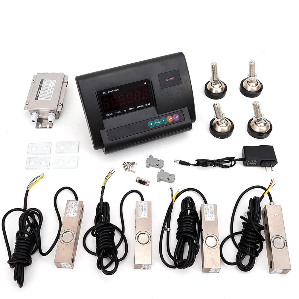 XUXIAO Livestock Scale Kit, Cell Scale Kit with Load Cells and Stainless Steel Junction Box, Animal Scale kit, Floor Scale kit, for Cattle Pigs Sheep Goats