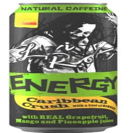 Energy Drink Caribbean Crush With Hint Of Ginger 500ml (Pack of 36) "Deliciousness that brings a smile" For All Occasions