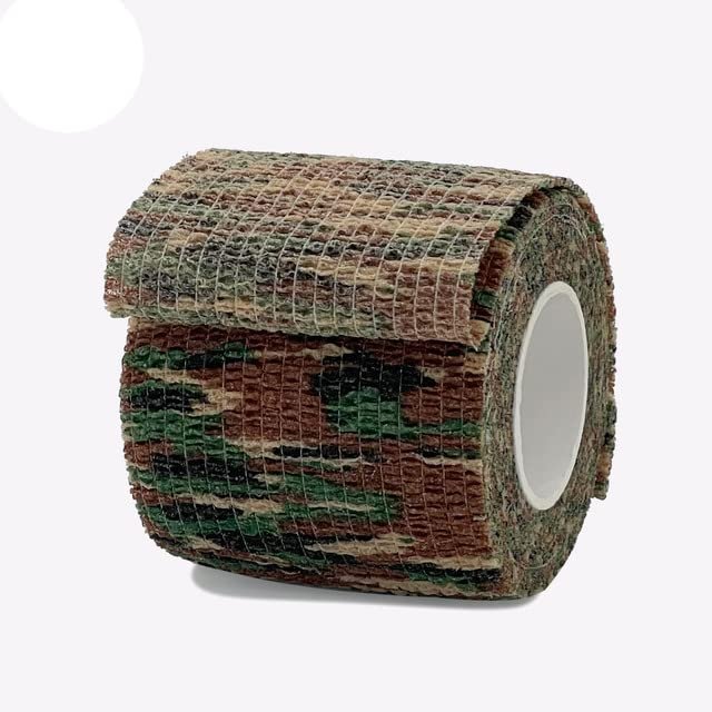 YKMYXZ, 4.8m Camouflage Elastic Wrap Tape Disguise Self Adhesive Sports Protector Knee Finger Ankle Athletic Bandage(Dense Camouflage,5cmx4.8m)