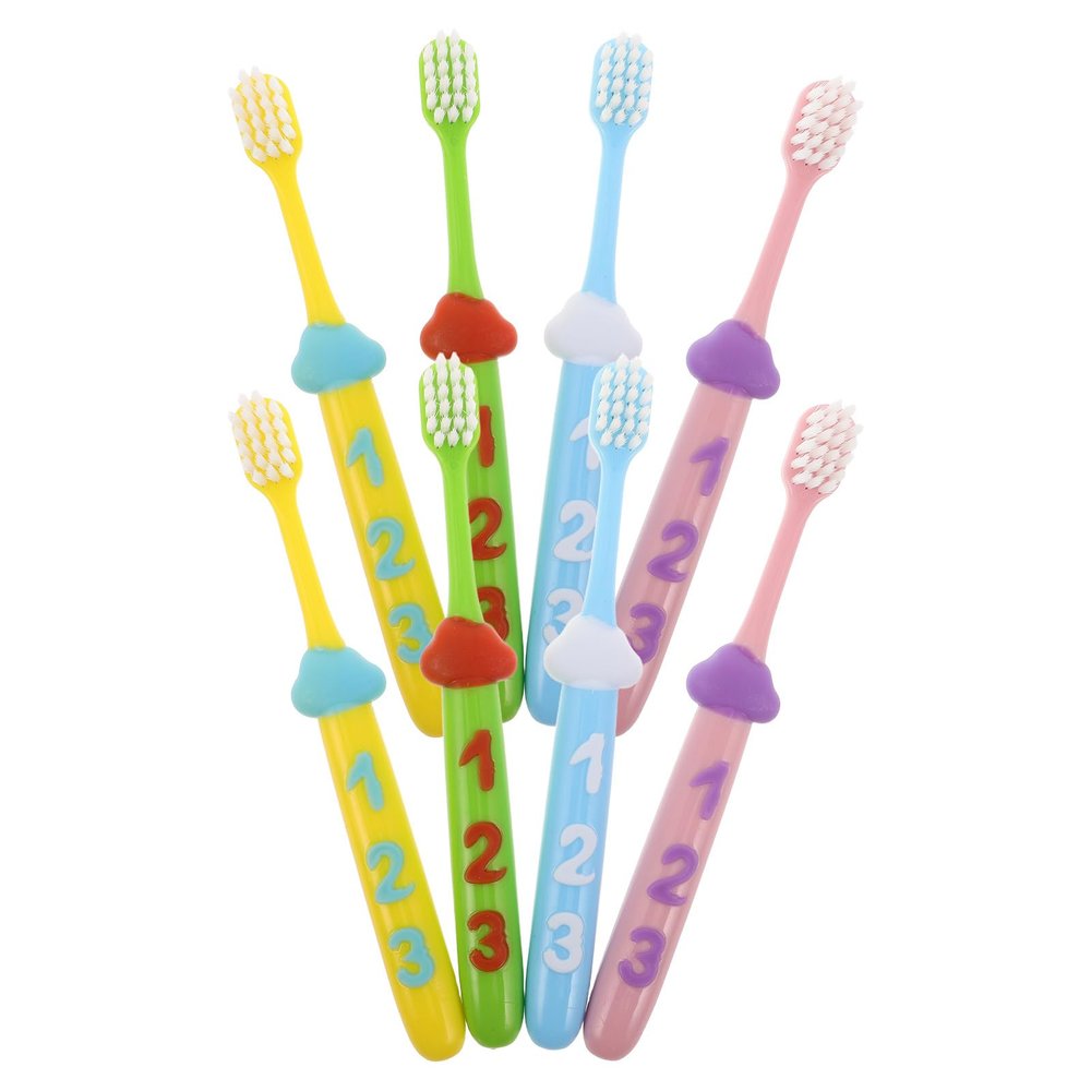 FOMIYES 2 Sets Boys and Girls Boy Girl Toothbrushes Soft Bristles Manual Number Handle for Teeth Oral Health Travel Toothbrush