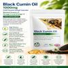 Black Cumin Seed Oil 1000mg, Cold Pressed Softgel Capsules, Skin, Hair, Immunity and Digestive Support (Pack of 90) view 2