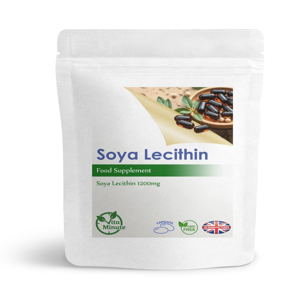 Lecithin 1200mg Softgel Capsules | SOYA Lecithin for Brain, Liver and Heart Health Support (Pack of 30)