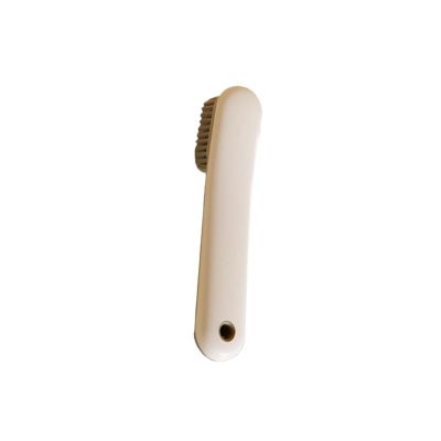 Soft Bristle Long Handle Shoe Brush - Versatile Cleaning Tool for Shoes, Clothes, and Floors(Cream)