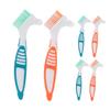 Didiseaon 6pcs Double-Sided Denture Cleaning Brush Portable for Travel Elderly Oral Care False Teeth Scrubber view 1