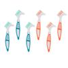 Homoyoyo 6pcs Dual Headed Denture Cleaning Brush Hard Bristle Toothbrush for False Teeth Care Oral Appliance Cleaner view 1