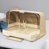 F Fityle Drying Rack Nursery Bottle Storage Box Countertop Dryer with Cover Easy to Clean Organizer Container for Cabinet, Light Khaki Large view 4