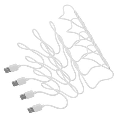 HAPINARY 4pcs Water Flosser USB Charging Cable Cordless Replacement Charger Cord for Portable Oral Irrigators Ensures Stable Power Supply for Home Travel Use