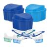 BESTYASH Denture Storage Case and Cleaning Brush 6pcs Set Waterproof Leakproof Denture Soaking Container with Travel-Friendly Compact Box and Cleaning view 1
