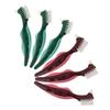 SOPOTUTU 6pcs Dual Sided Denture Toothbrush for Elderly Hard Bristle False Teeth Brush with Non Slip Handle Compact Portable Design for Daily Denture Cleaning and Gum Massage view 1