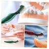 SOPOTUTU 6pcs Dual Sided Denture Toothbrush for Elderly Hard Bristle False Teeth Brush with Non Slip Handle Compact Portable Design for Daily Denture Cleaning and Gum Massage view 3
