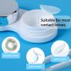 1 PACK Contact Lens Case Kit, Attached 2Pcs contact lens cases can be replaced, Daily Outdoor Use (Silver) view 3