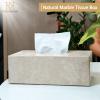 HAMAKAWA Tissue Box Made of Natural Travertine, Beige Paper Organiser, Dimensions L 26 x W 14 x H 9 cm, Stone Decoration Box, Rectangular Box for Home Decoration, Kitchen, Bathroom, Bedroom view 2