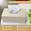 HAMAKAWA Tissue Box Made of Natural Travertine, Beige Paper Organiser, Dimensions L 26 x W 14 x H 9 cm, Stone Decoration Box, Rectangular Box for Home Decoration, Kitchen, Bathroom, Bedroom view 3