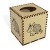 Azeeda Square 'Cute Armadillo' Wooden Tissue Box Cover (TB00069825) view 1