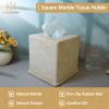 Turkish Natural Marble Tissue Box Cover, Beige Tissue Organizer view 4