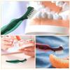 PLAFOPE 6pcs Denture Toothbrushes: Denture Brush Set for False Teeth Dual Head Oral Cleaning Massaging Brushes for Seniors Gums Care view 3