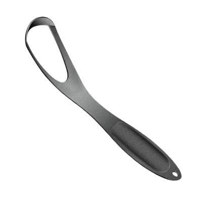 BnyHjir Travel Tongue Scraper - Ergonomic Breath Hygiene Tool - Portable Odor Eliminator Fan Shape Tongue Scraper for Bad Breath Care
