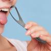 BnyHjir Travel Tongue Scraper - Ergonomic Breath Hygiene Tool - Portable Odor Eliminator Fan Shape Tongue Scraper for Bad Breath Care view 3