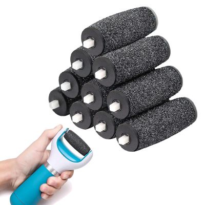 JOOTUEPO 10Pcs Replacement Rollers Compatible, Foot File, Extra Coarse Refill Rollers Foot File Refill Roller for Electric Foots Files, Pedicure Hard Skin Remover