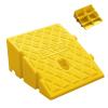 LMTYBOC Portable Plastic Curb Ramps Door Step Ramp Kerb Ramp Loading Ramp Heavy Duty PVC Ramps for Driveway Pour Fauteuil Roulant Voitures Scooters Quai Garage 1 Pack/Yellow/H-11Cm view 1