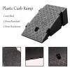 LMTYBOC Portable Plastic Curb Ramps Door Step Ramp Kerb Ramp Loading Ramp Heavy Duty PVC Ramps for Driveway Pour Fauteuil Roulant Voitures Scooters Quai Garage 1 Pack/Yellow/H-11Cm view 2