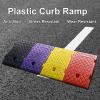 LMTYBOC Portable Plastic Curb Ramps Door Step Ramp Kerb Ramp Loading Ramp Heavy Duty PVC Ramps for Driveway Pour Fauteuil Roulant Voitures Scooters Quai Garage 1 Pack/Yellow/H-11Cm view 3