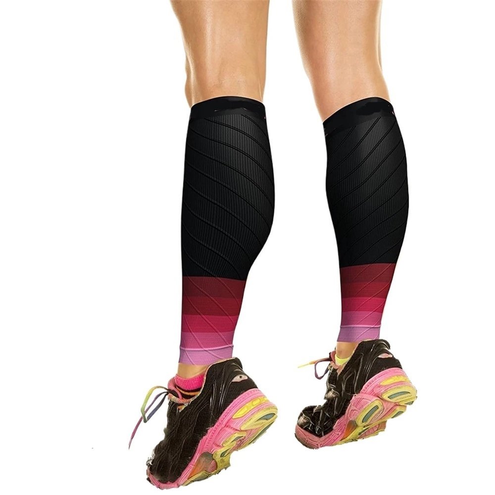 1 Pair Calf Compression Sleeve For Men And Women Leg Compression Sleeve Calf Shin Support for sports(Red)