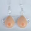 Teardrop Silicone Breast Forms for Crossdresser & Transgender Detachable Button-Up Design, Realistic Fake Boobs for Mastectomy & Cosplay, Comfortable Chest Prosthesis Natural Skin Tone (S) view 2
