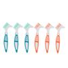 BIUDECO 6pcs False Teeth Brushes Denture Scrubber with Dual Head Anti-Slip Handle for Home Travel Oral Device Cleaning view 1