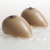 Full Bust Silicone Breast Forms Water Drop Fake Boobs for Crossdresser & Transgender, Comfortable One-Piece Prosthesis Tan Skin Tone (S) view 4